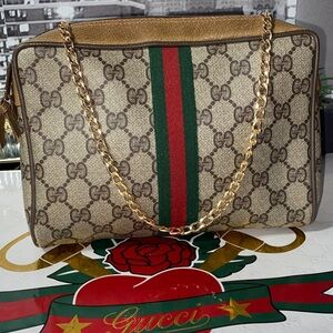 Authentic Rare Gucci Sherry Line Supreme GG Monogram Bag